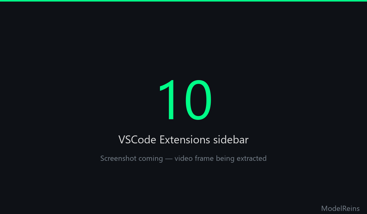 VSCode extensions sidebar