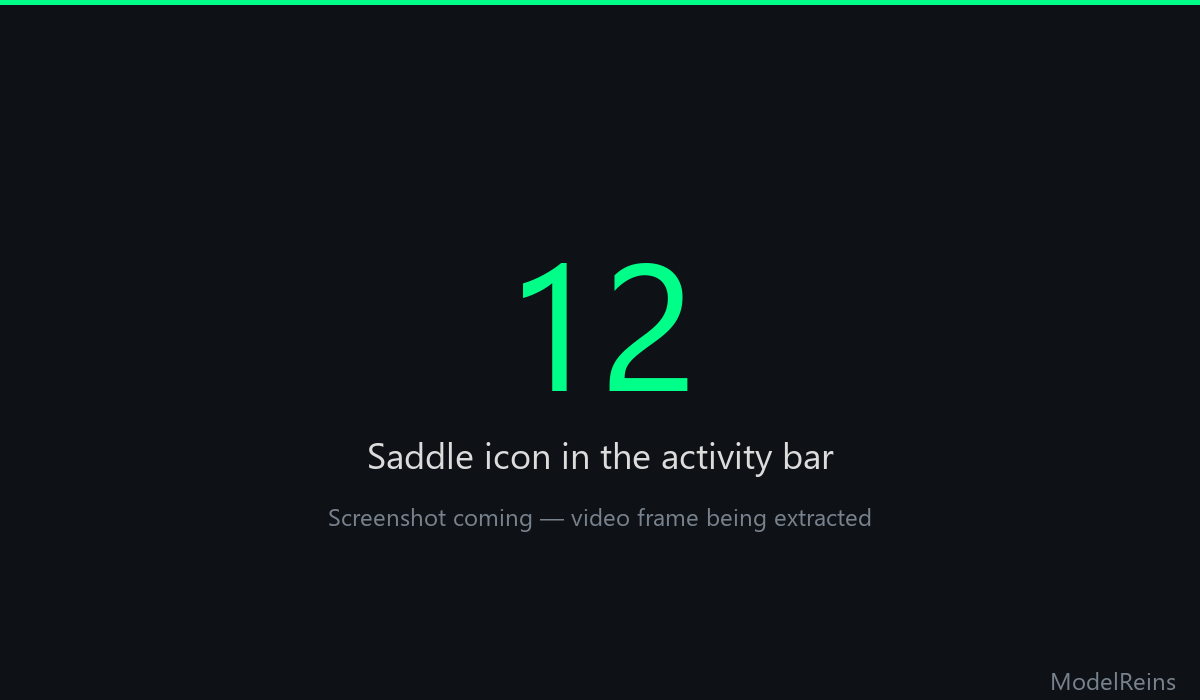 Saddle icon in activity bar